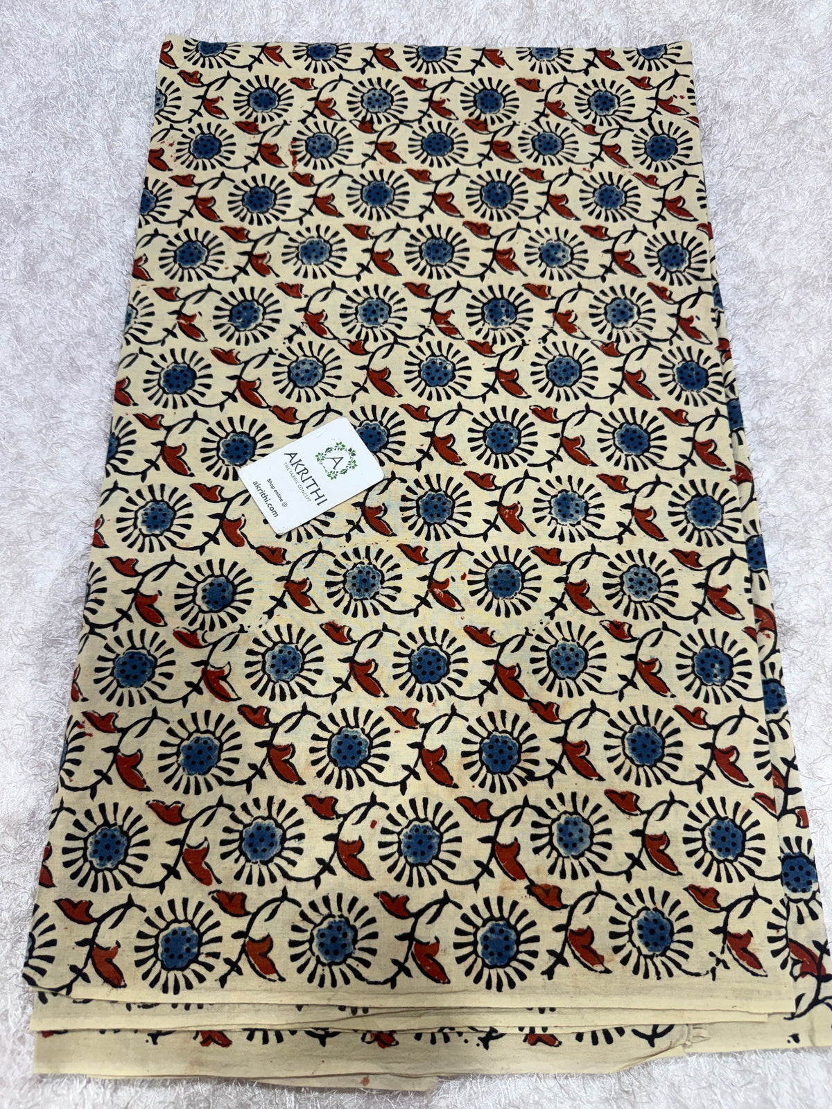 Ajrakh Hand block cotton fabric
