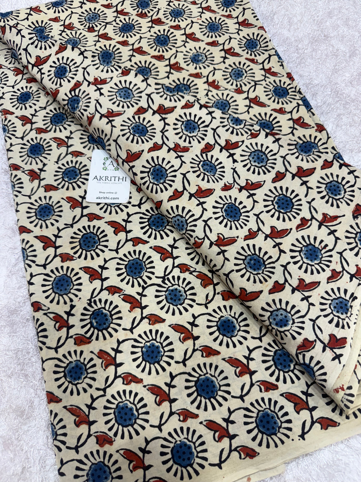 Ajrakh Hand block cotton fabric