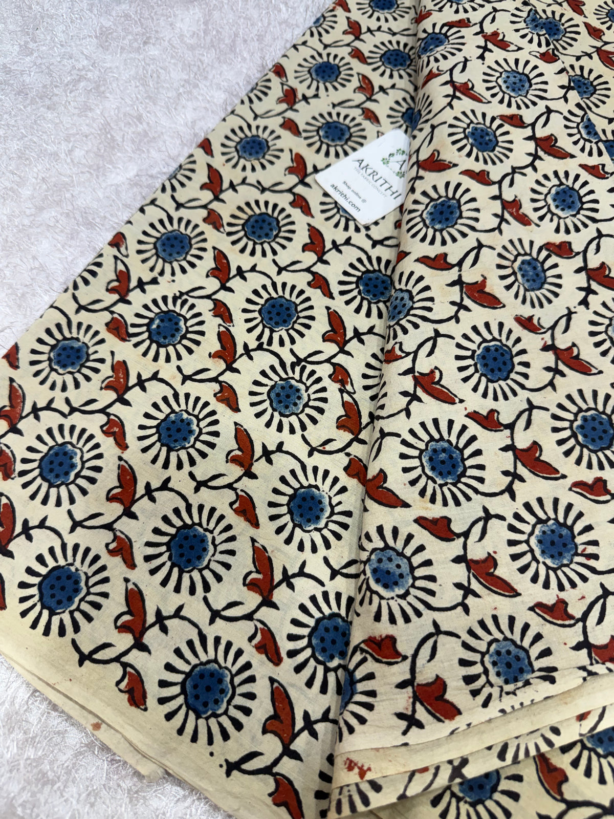 Ajrakh Hand block cotton fabric