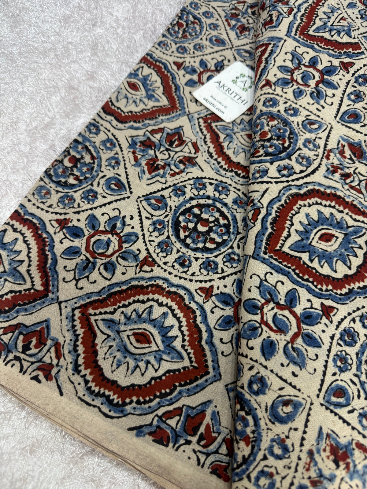 Ajrakh Hand block cotton fabric