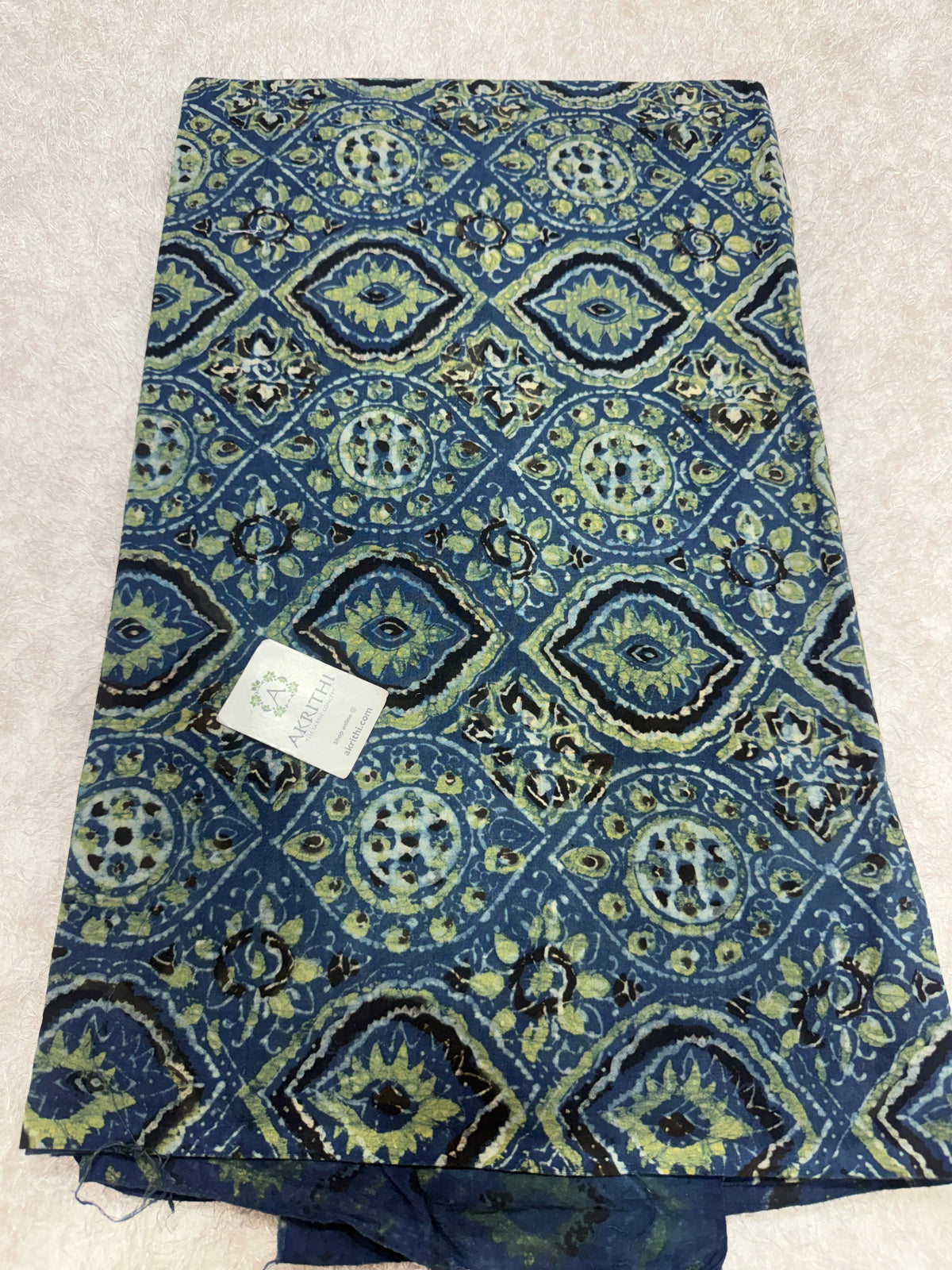 Ajrakh Hand block cotton fabric
