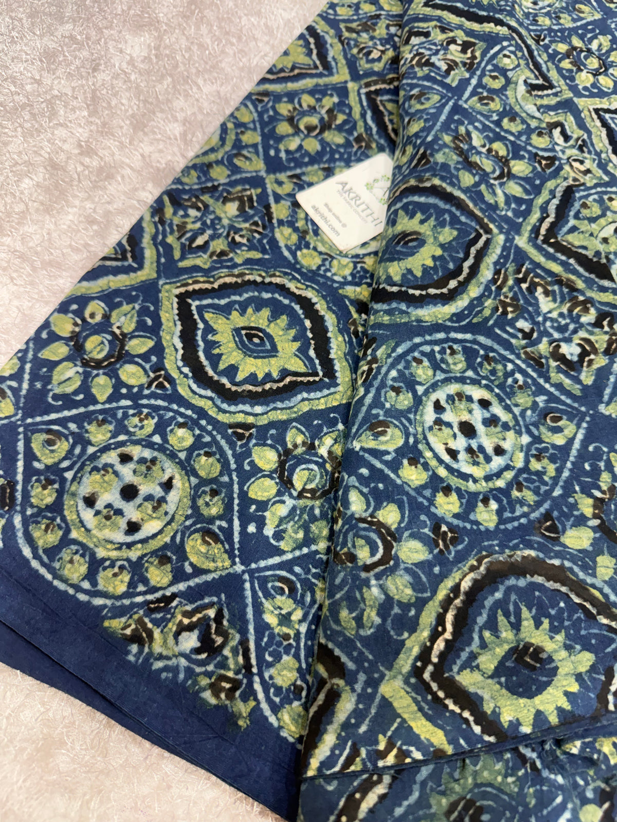 Ajrakh Hand block cotton fabric