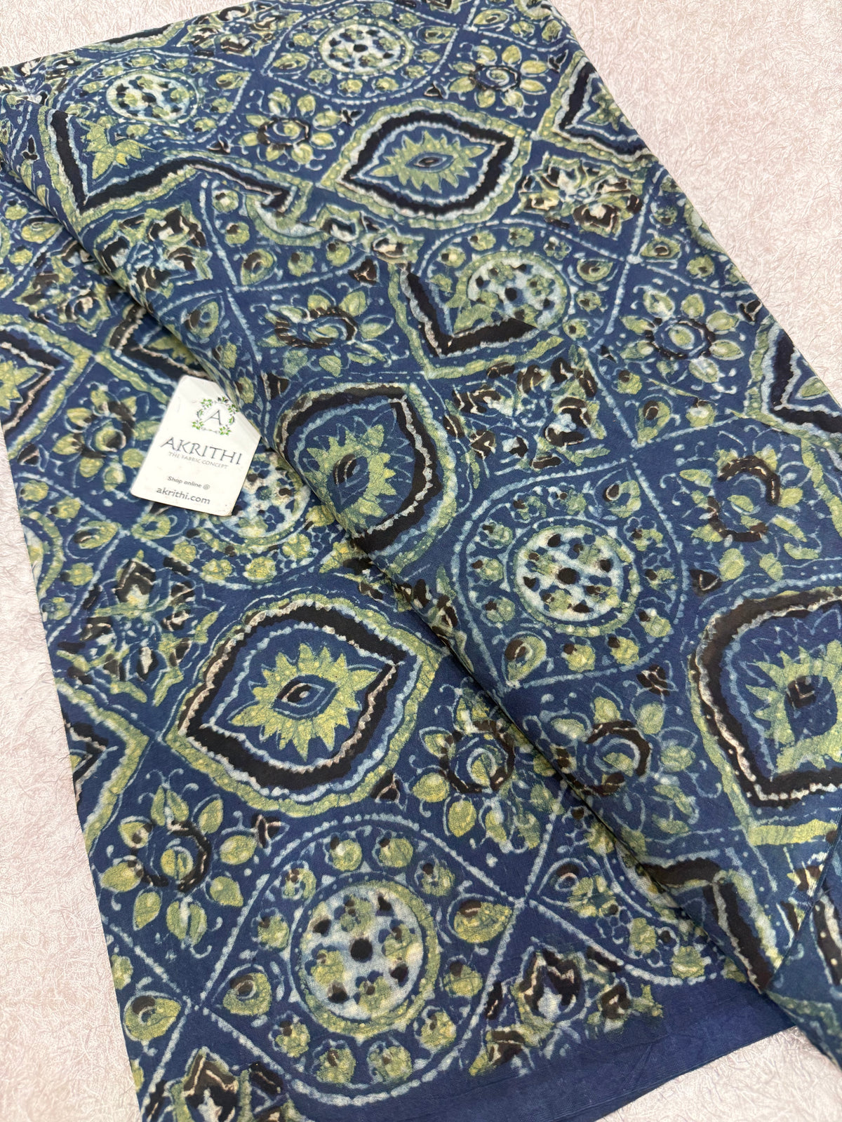 Ajrakh Hand block cotton fabric
