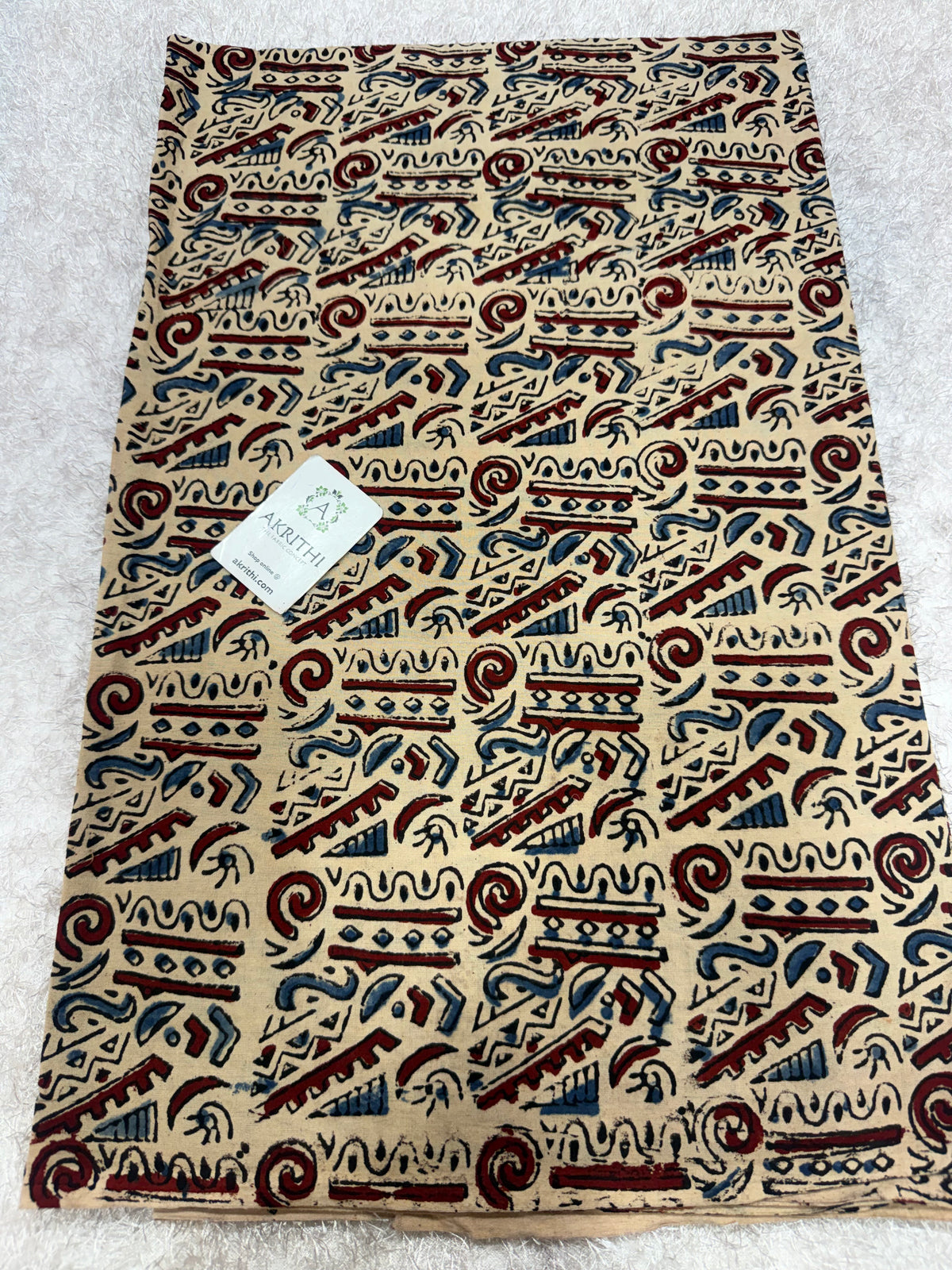 Ajrakh Hand block cotton fabric