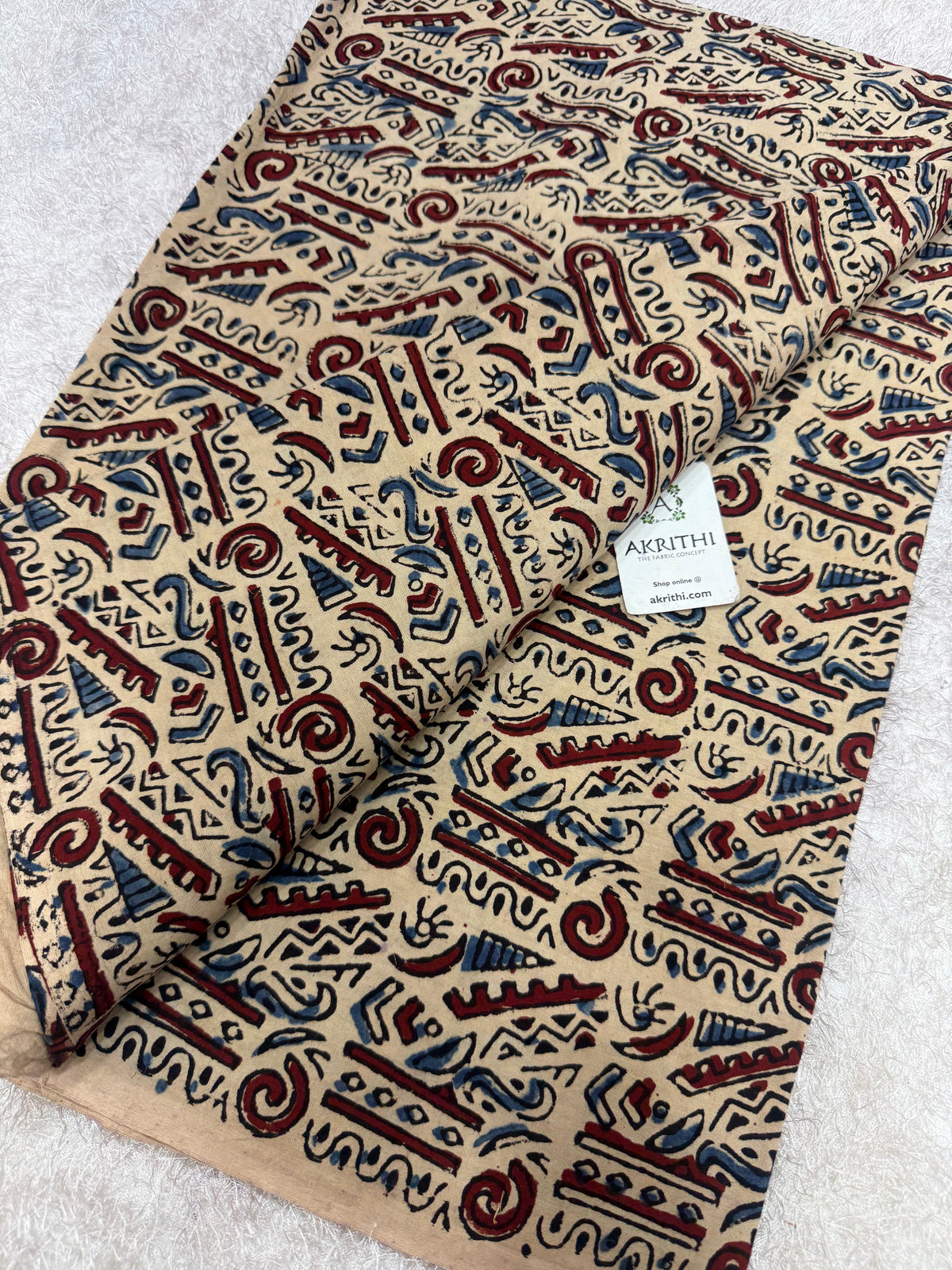 Ajrakh Hand block cotton fabric