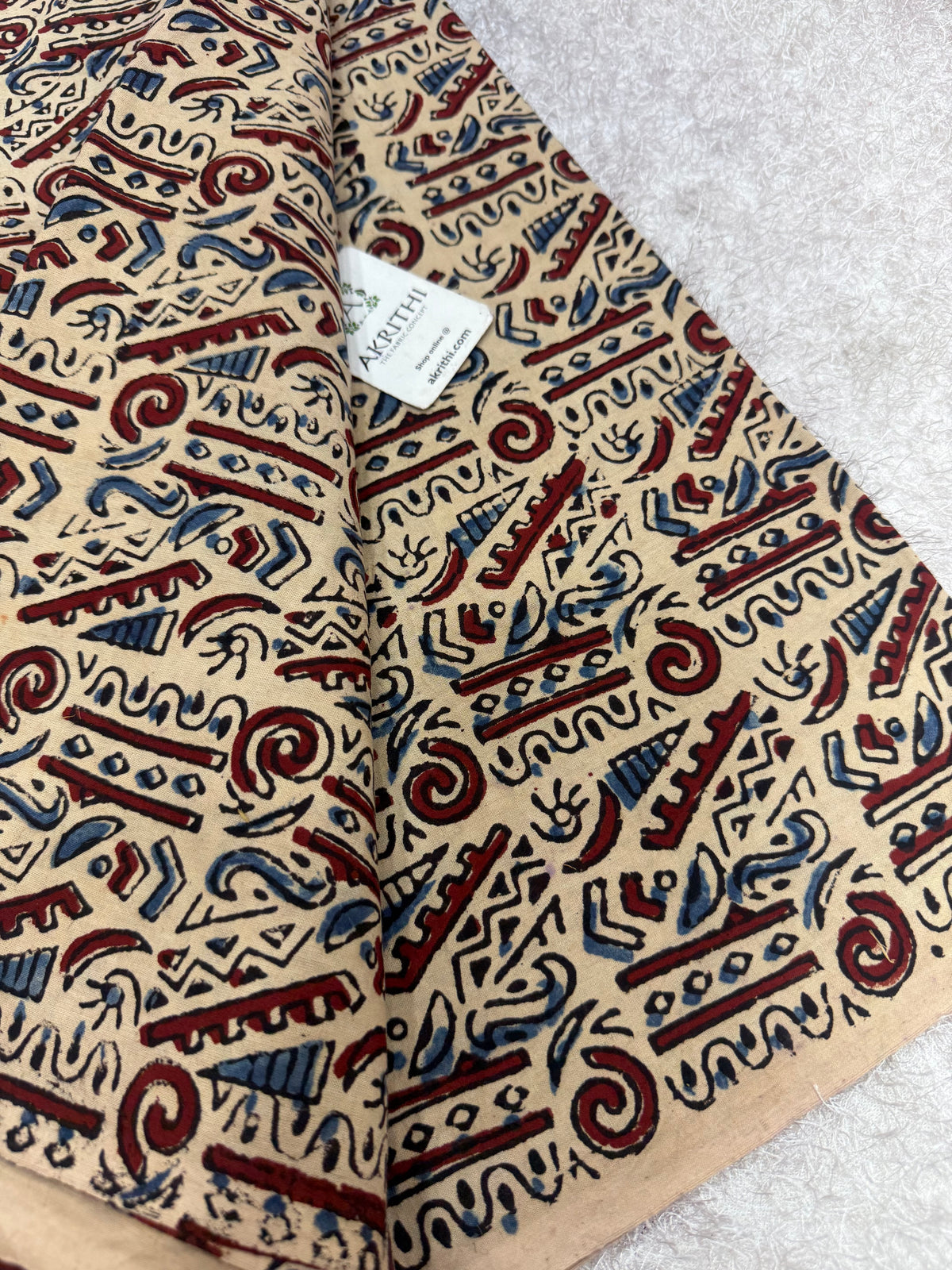 Ajrakh Hand block cotton fabric
