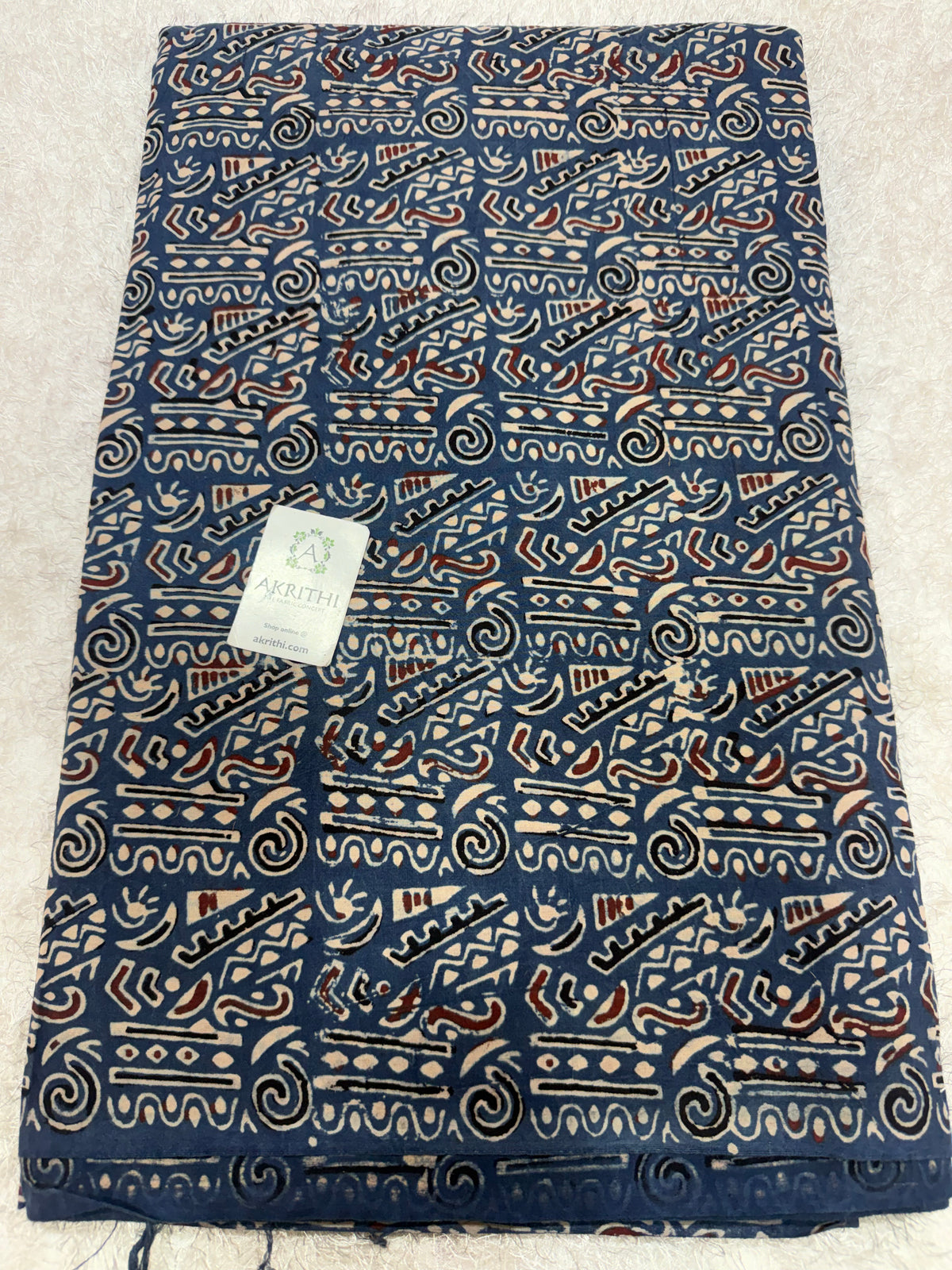 Ajrakh Hand block cotton fabric