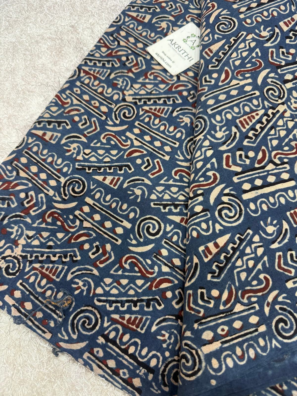 Ajrakh Hand block cotton fabric