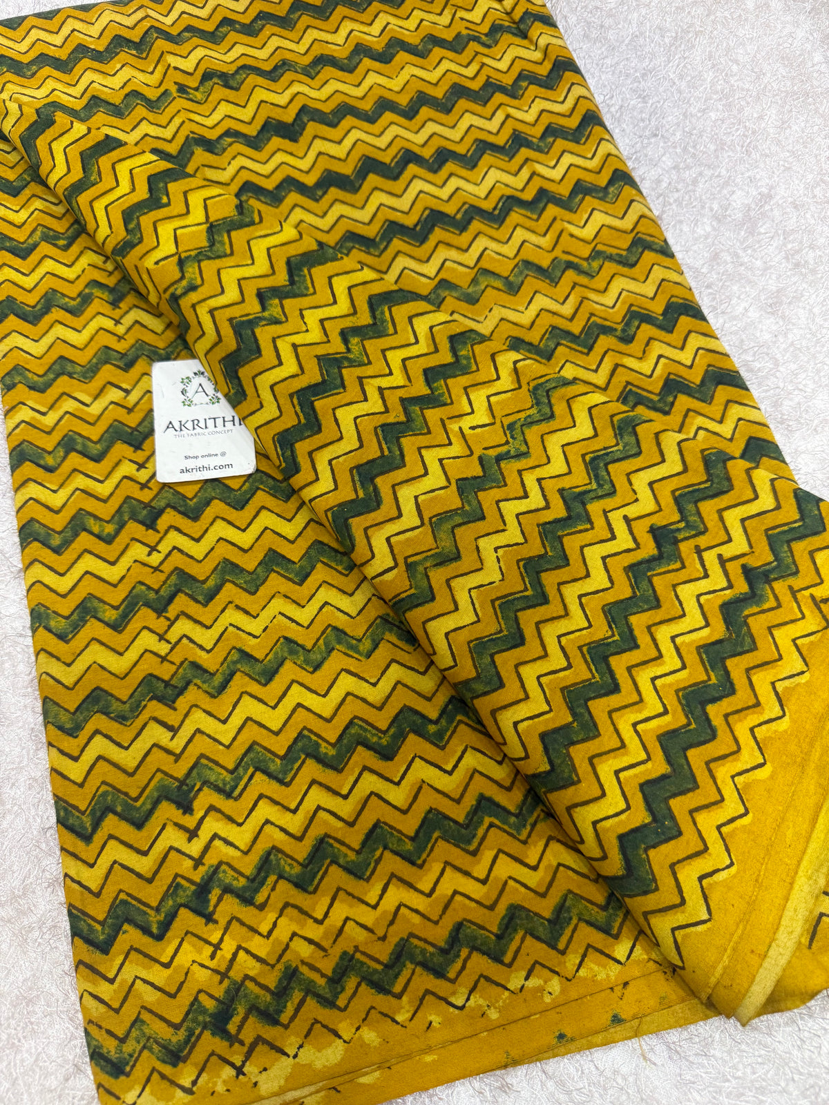 Ajrakh Hand block cotton fabric