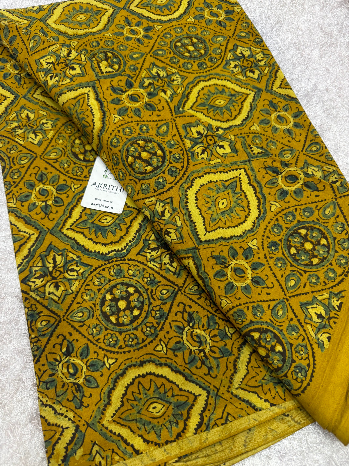 Ajrakh Hand block cotton fabric