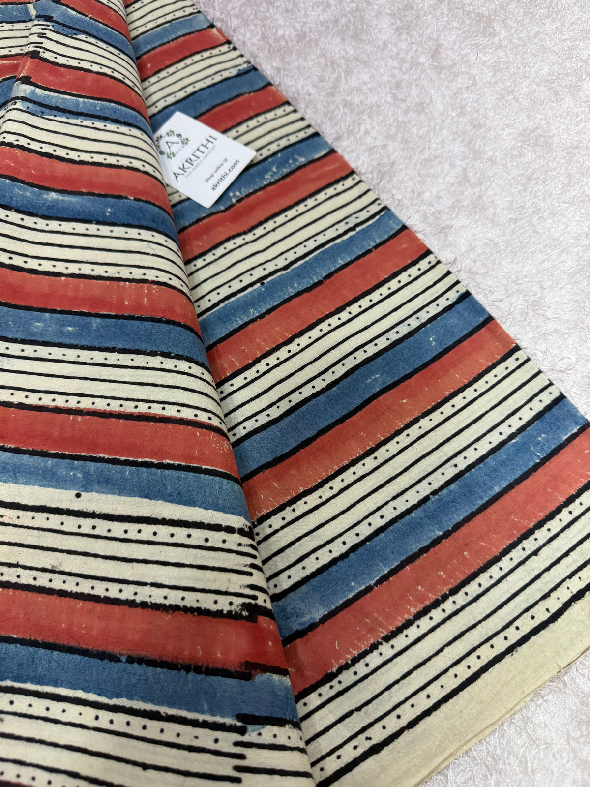 Ajrakh Hand block cotton fabric