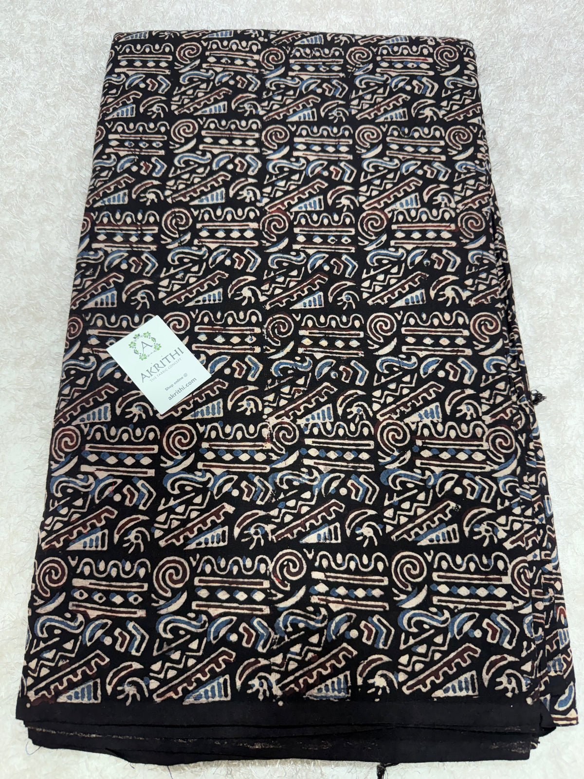 Ajrakh Hand block cotton fabric