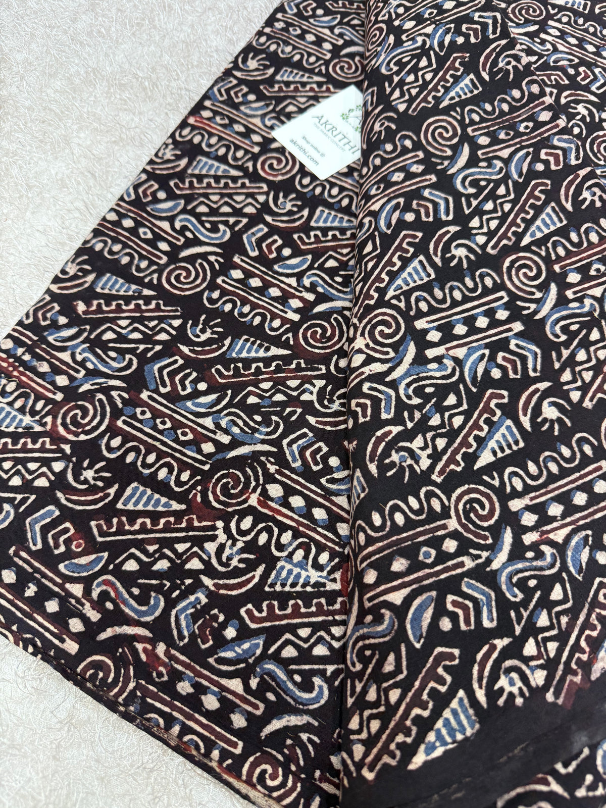 Ajrakh Hand block cotton fabric