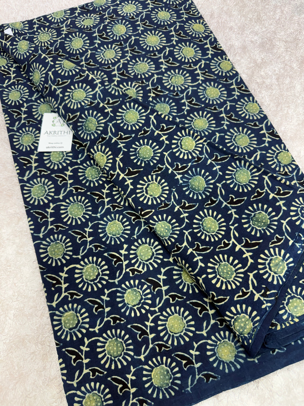 Ajrakh Hand block cotton fabric