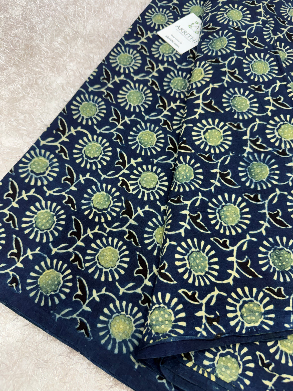 Ajrakh Hand block cotton fabric