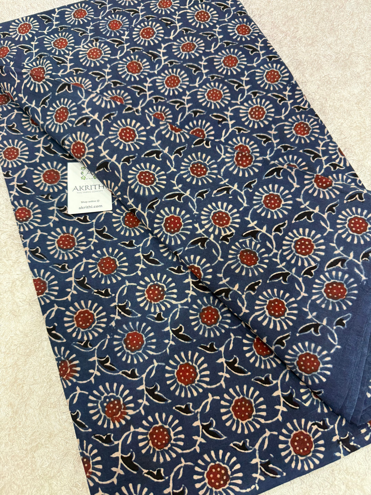Ajrakh Hand block cotton fabric (Copy)