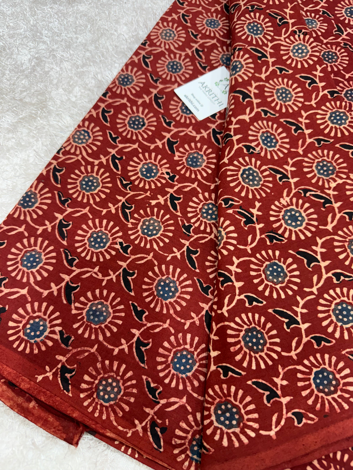 Ajrakh Hand block cotton fabric