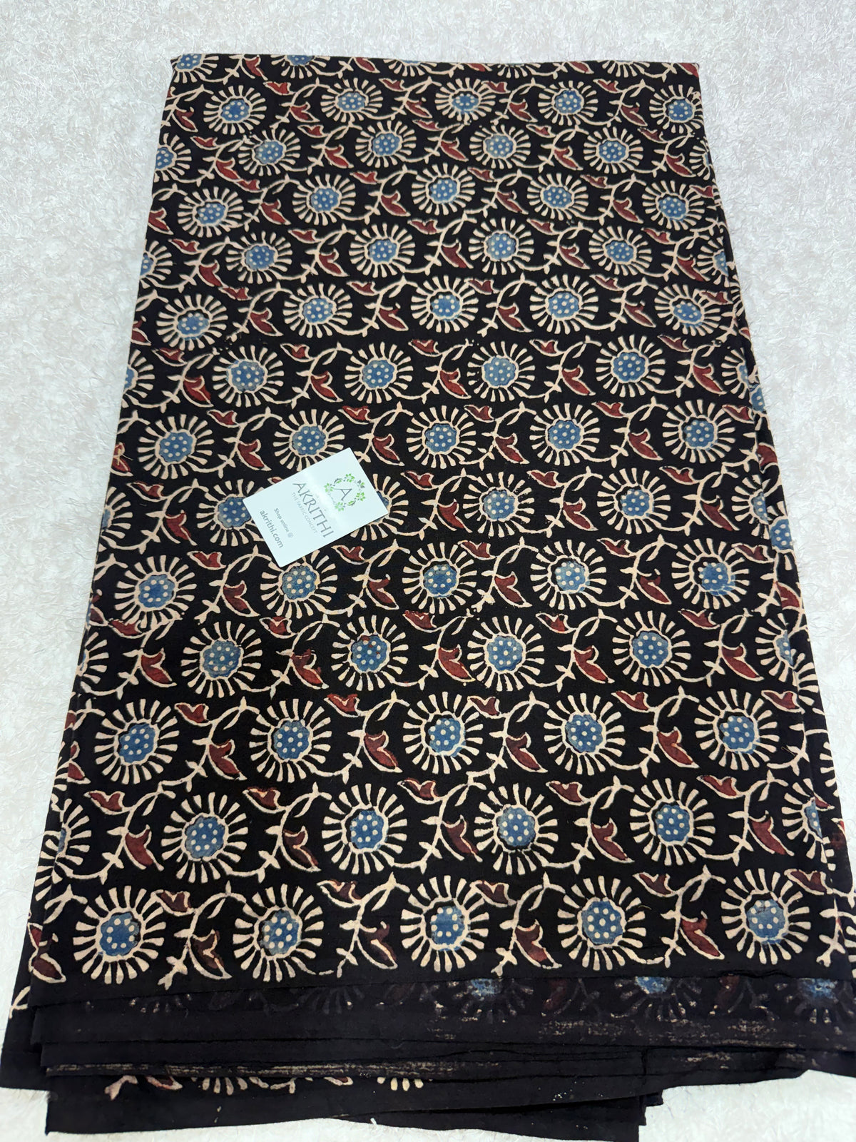 Ajrakh Hand block cotton fabric