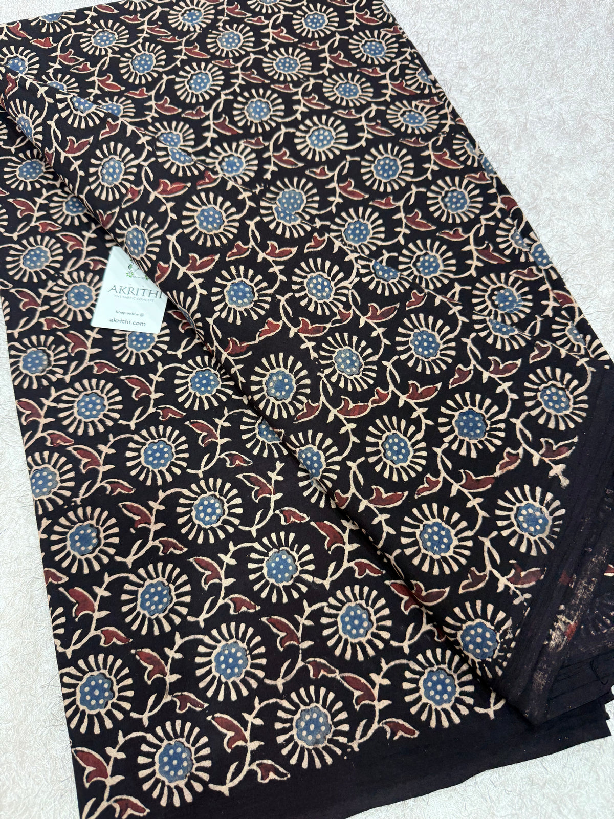 Ajrakh Hand block cotton fabric