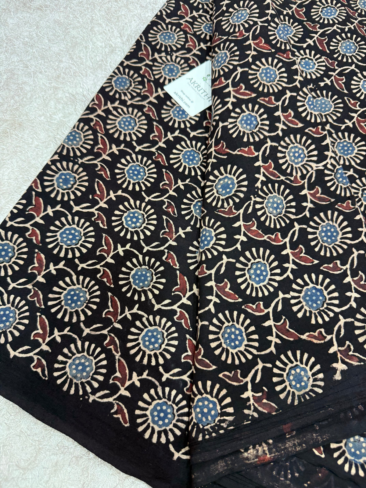 Ajrakh Hand block cotton fabric