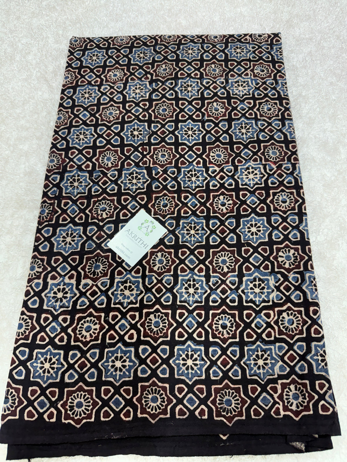 Ajrakh Hand block cotton fabric