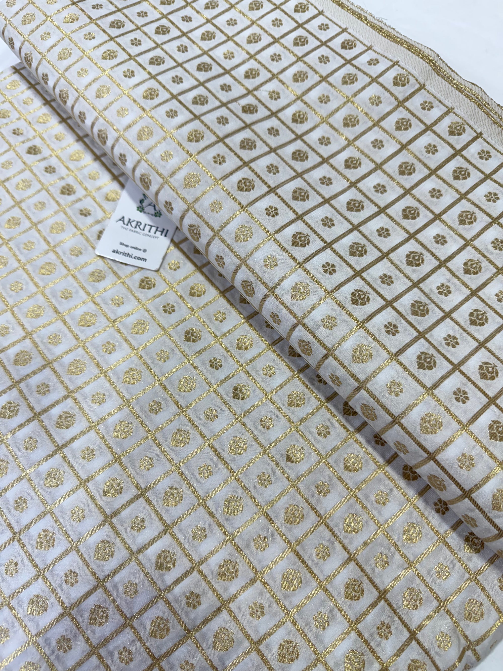 Dyeable Pure katan Banarasi brocade fabric