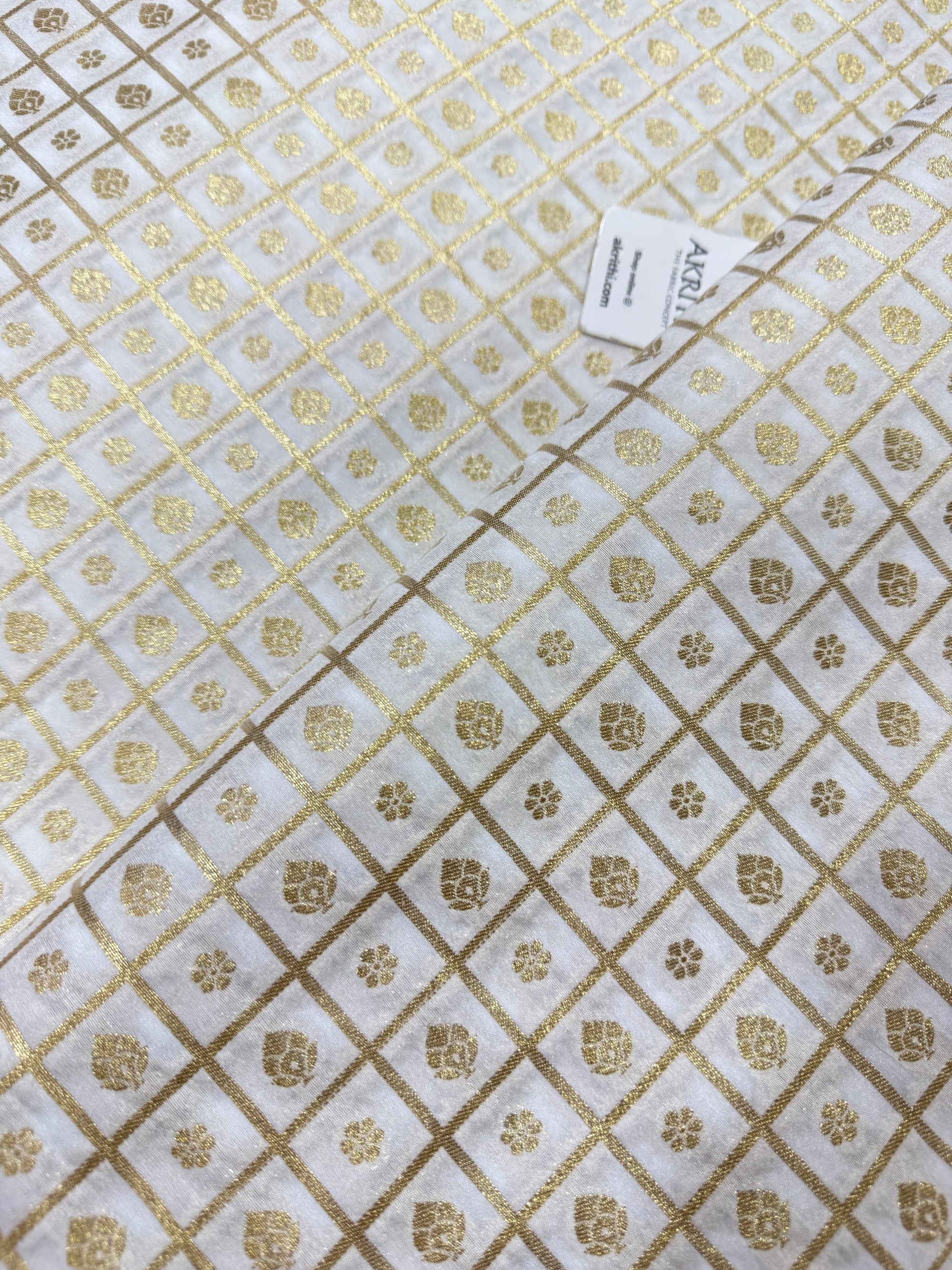 Dyeable Pure katan Banarasi brocade fabric