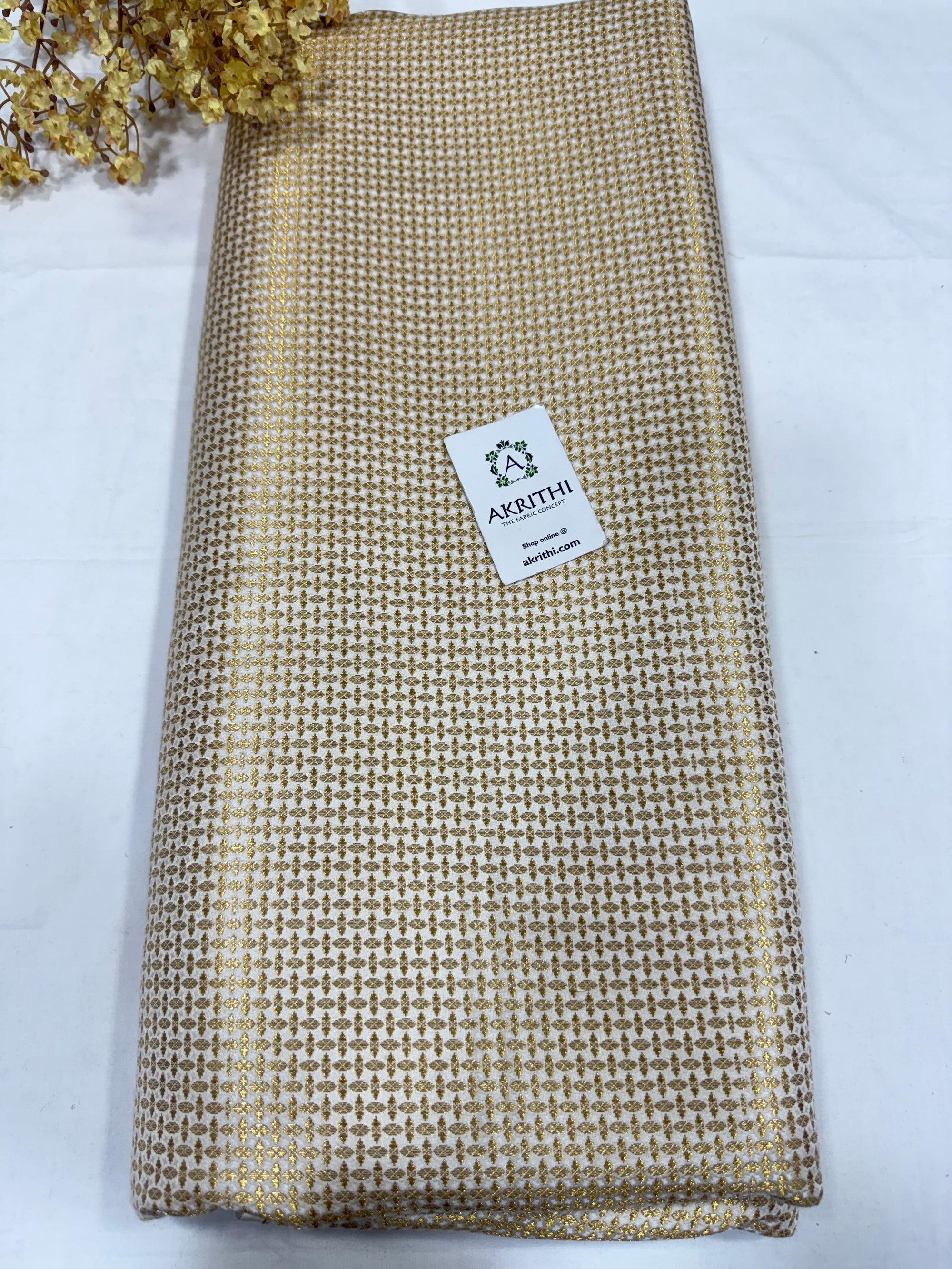 Dyeable Pure katan Banarasi brocade fabric