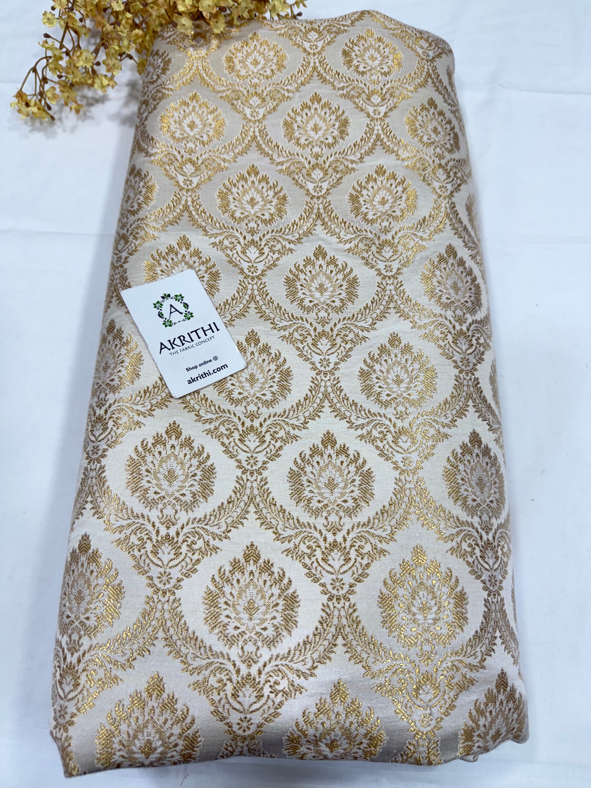 Dyeable Pure katan Banarasi brocade fabric