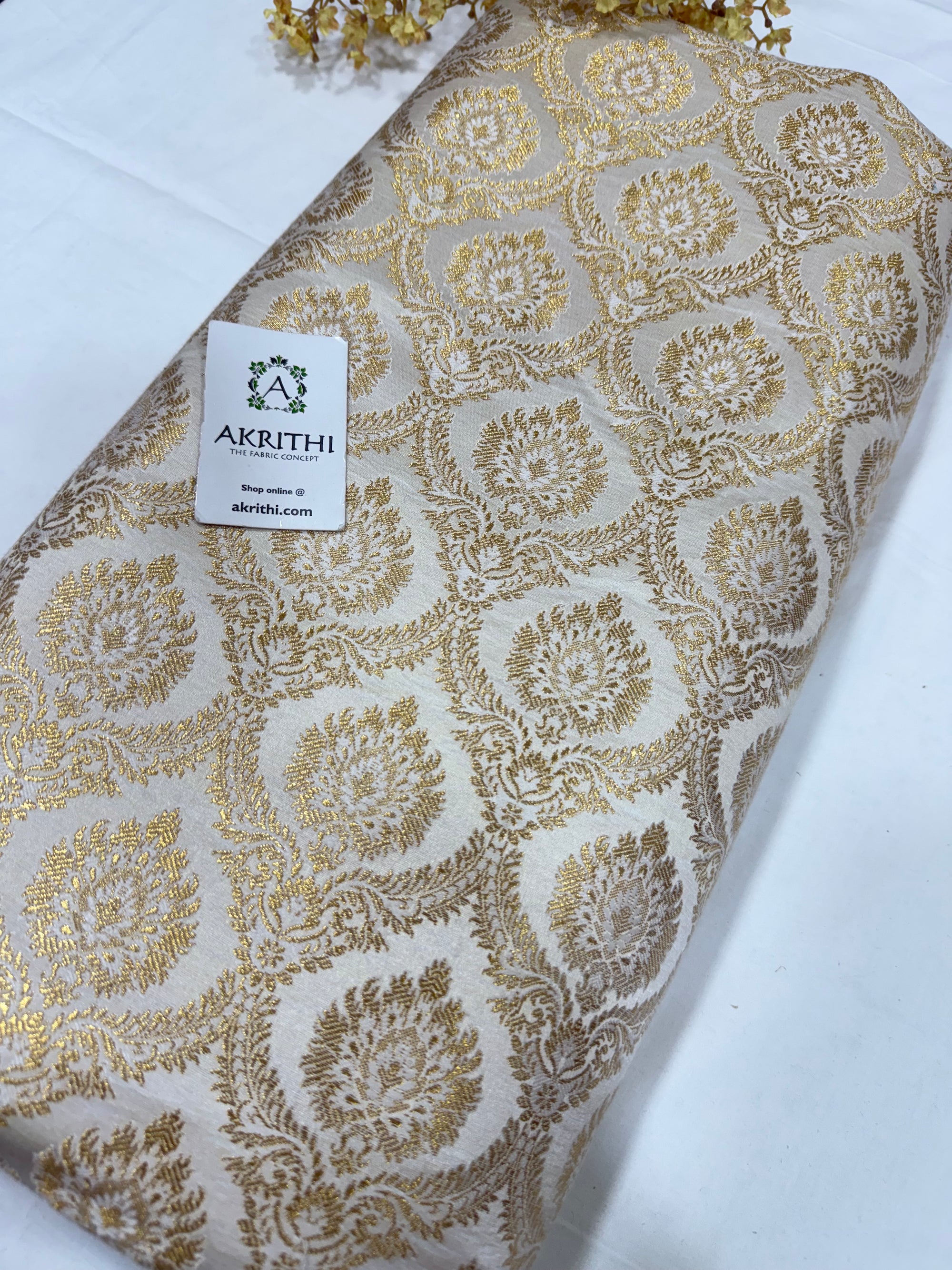 Dyeable Pure katan Banarasi brocade fabric