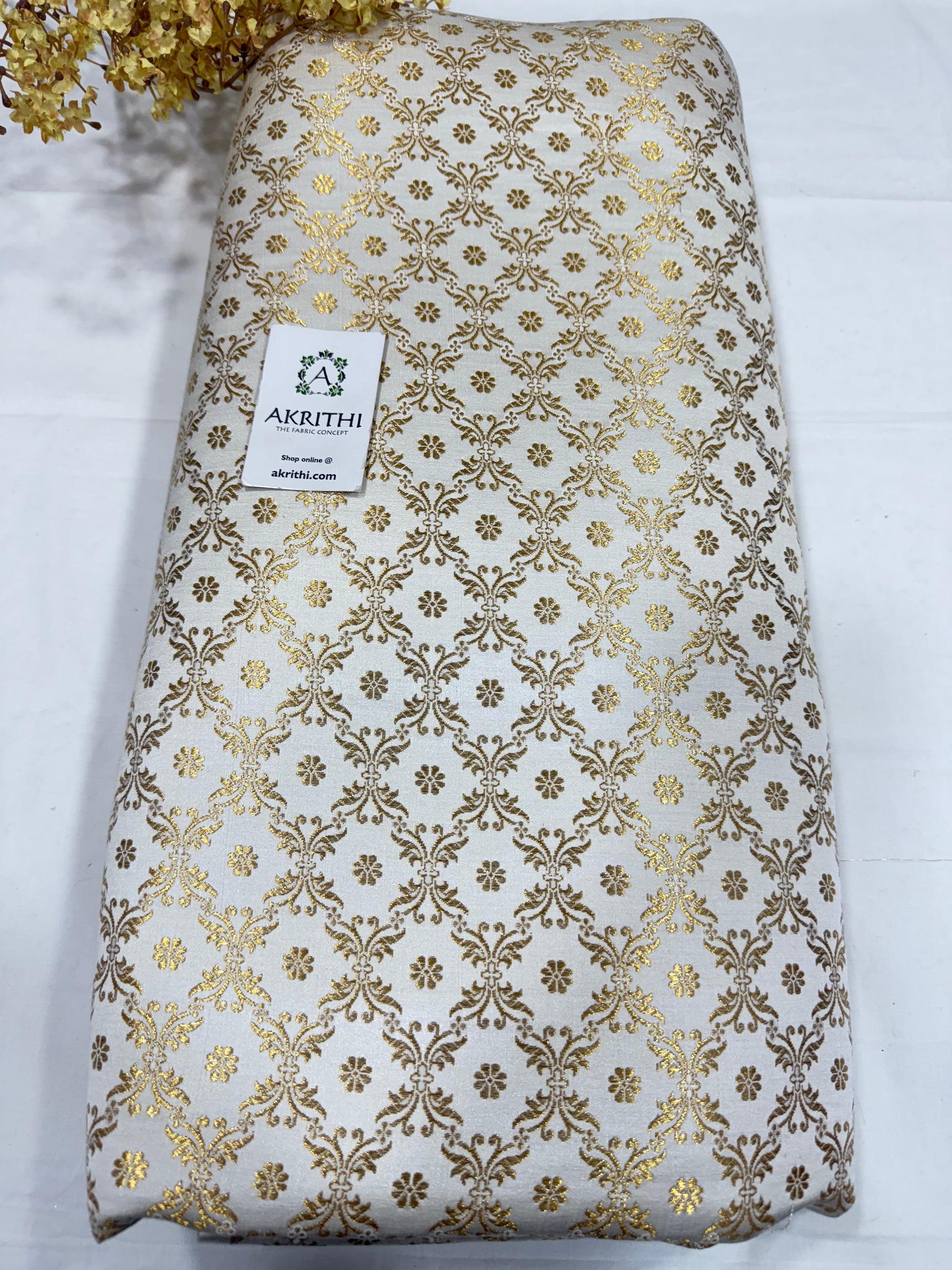 Dyeable Pure katan Banarasi brocade fabric