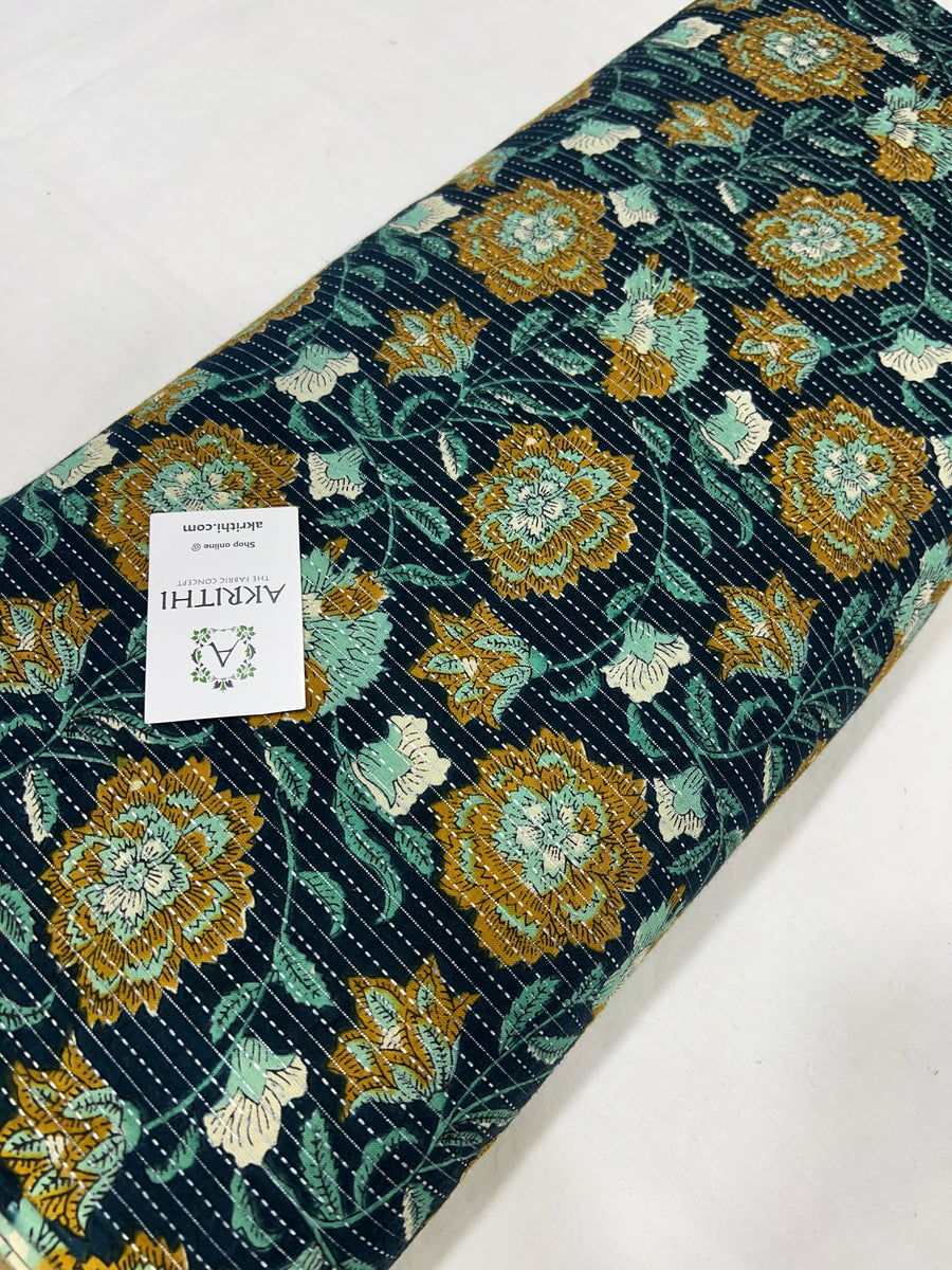 Kantha Printed pure cotton fabric