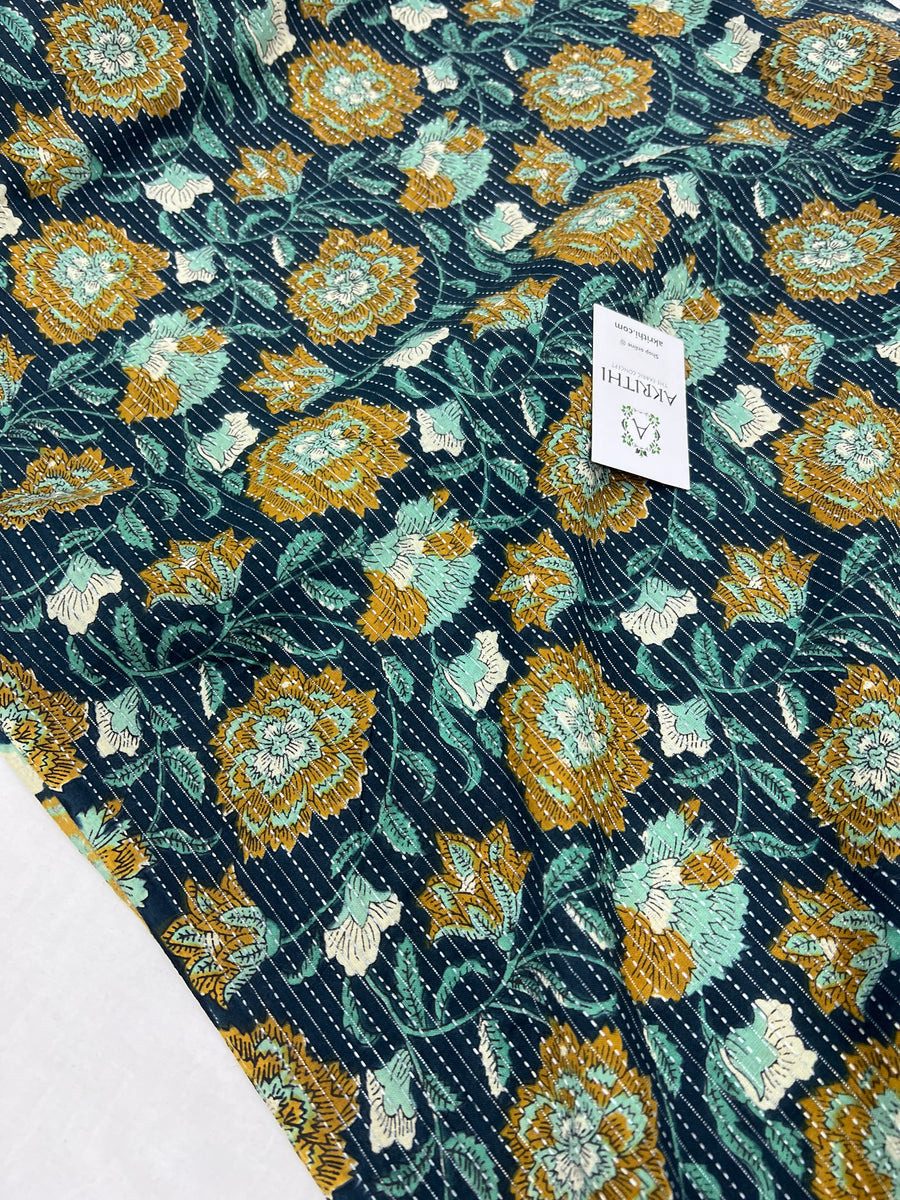 Kantha Printed pure cotton fabric