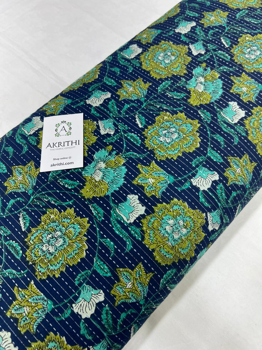 Kantha Printed pure cotton fabric