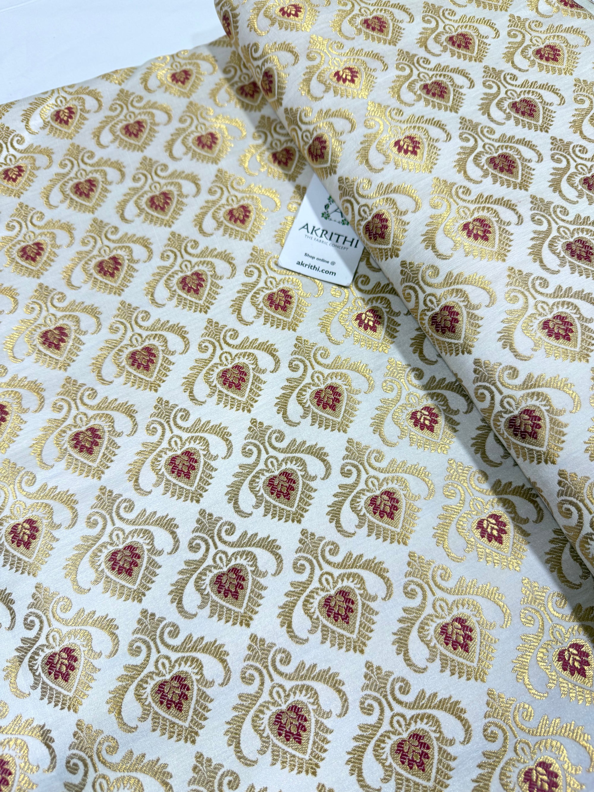 Dyeable Pure katan Banarasi brocade fabric