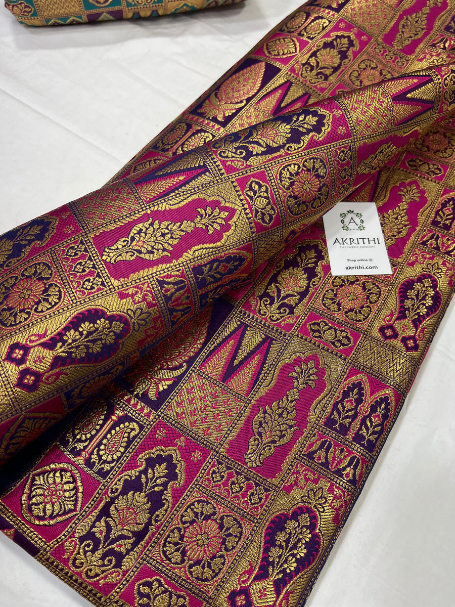 Pure Banarasi brocade fabric