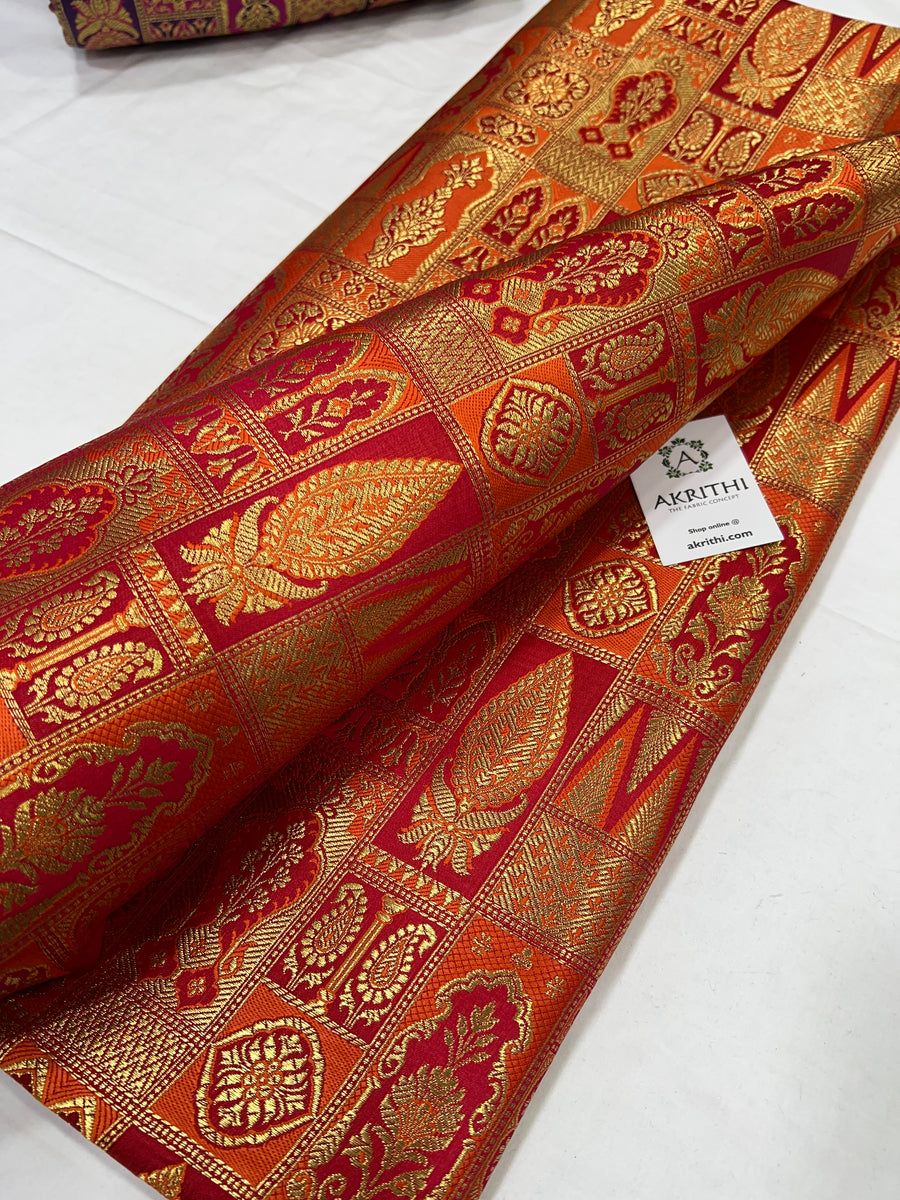 Pure Banarasi brocade fabric