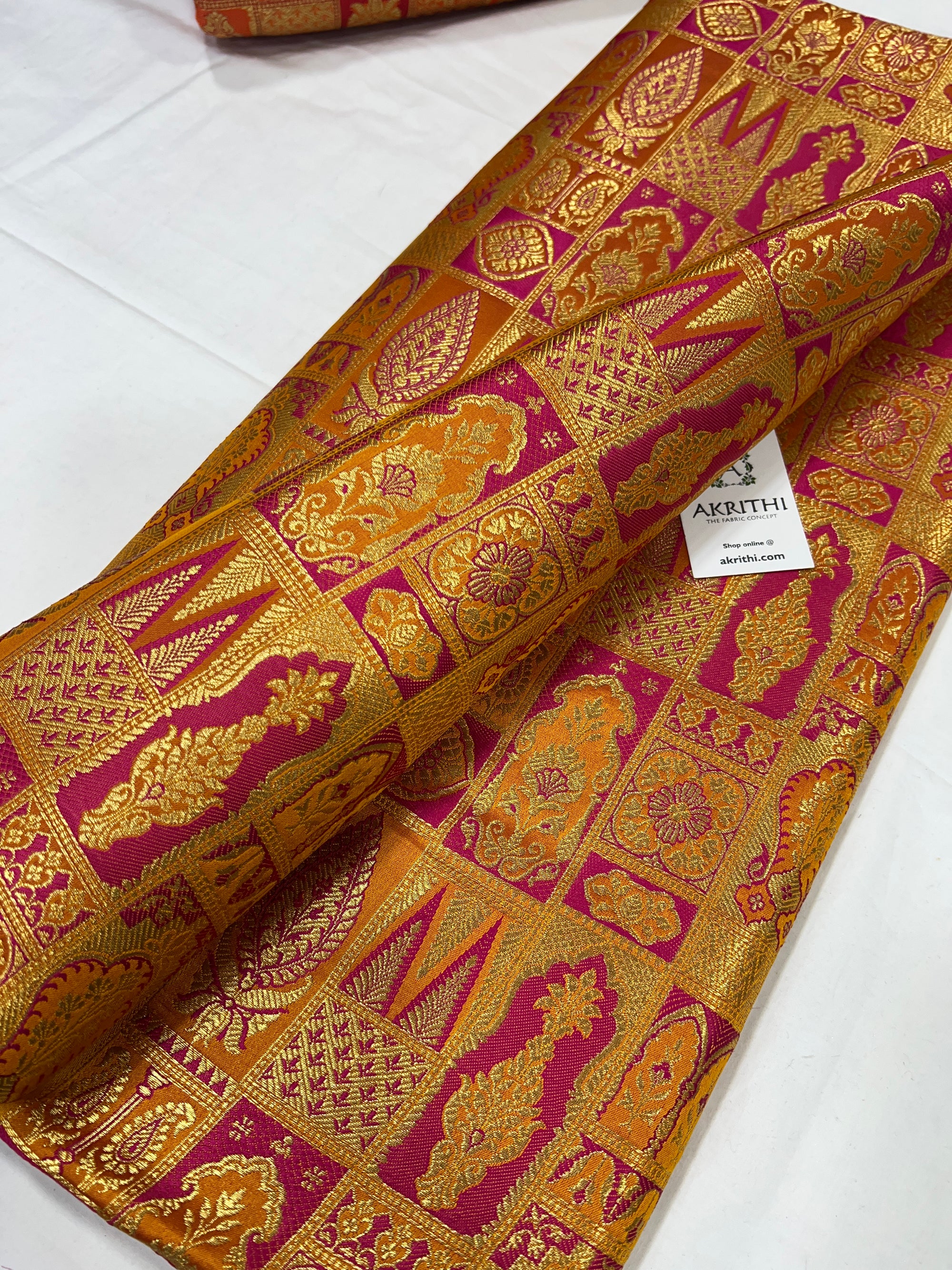 Pure Banarasi brocade fabric