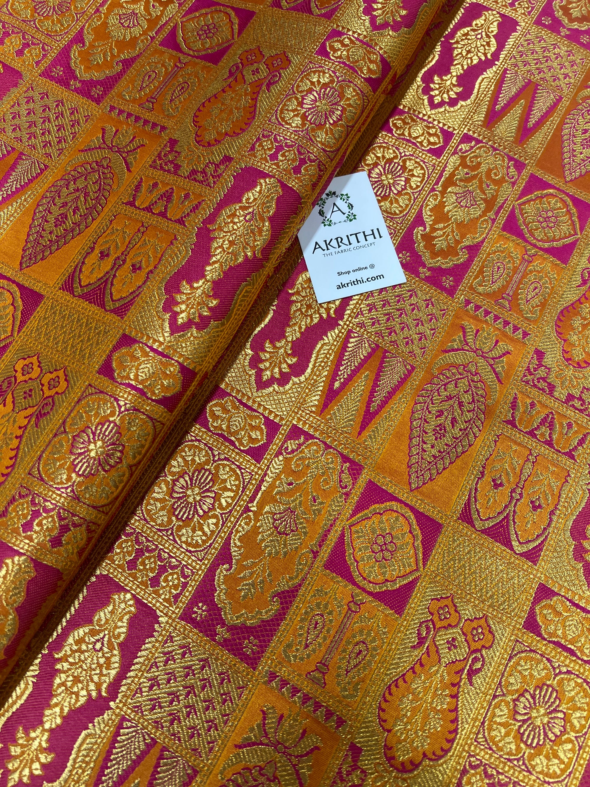 Pure Banarasi brocade fabric