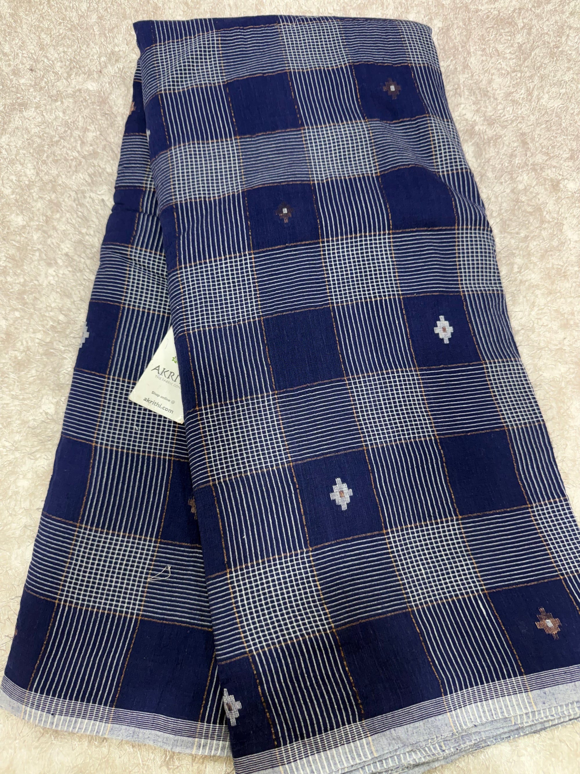 Handloom pure cotton Bengal jamdani fabric
