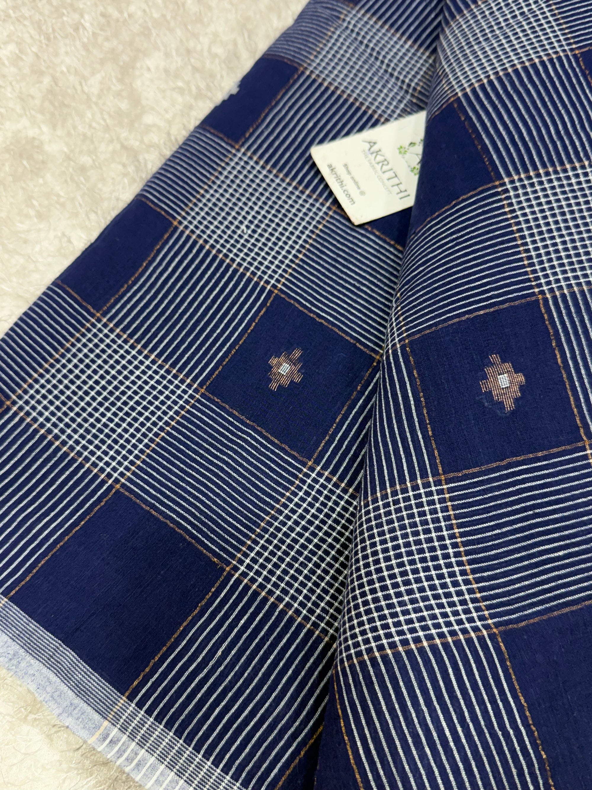Handloom pure cotton Bengal jamdani fabric