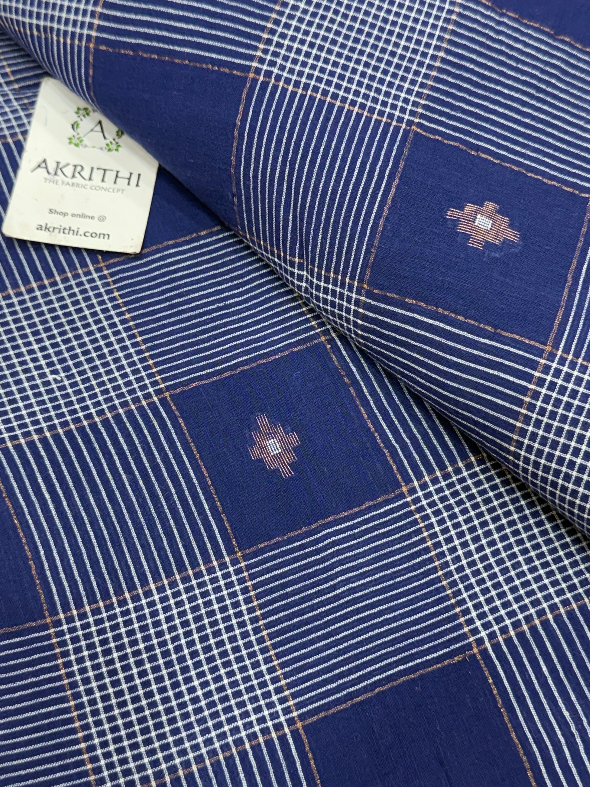 Handloom pure cotton Bengal jamdani fabric