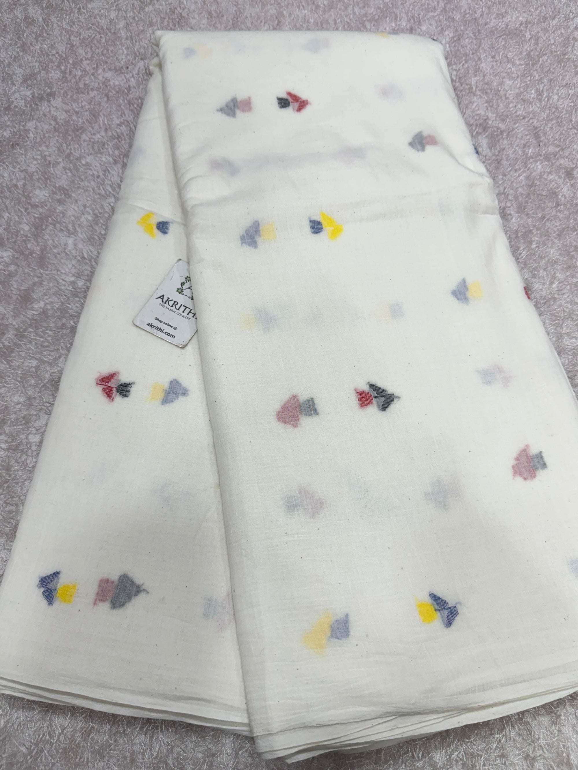 Handloom pure cotton Bengal jamdani fabric