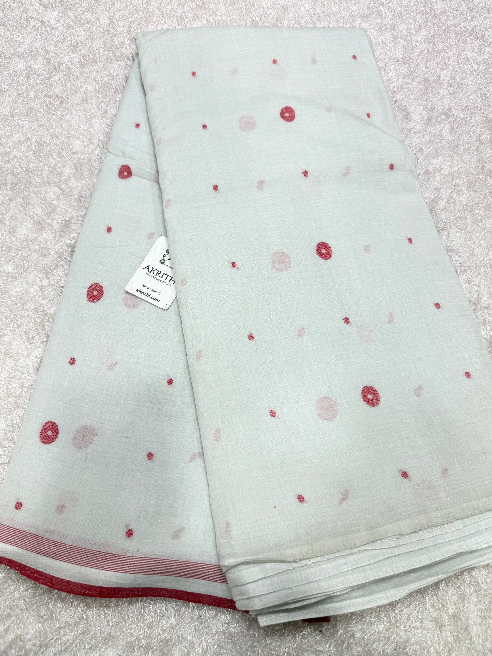 Handloom pure cotton Bengal jamdani fabric