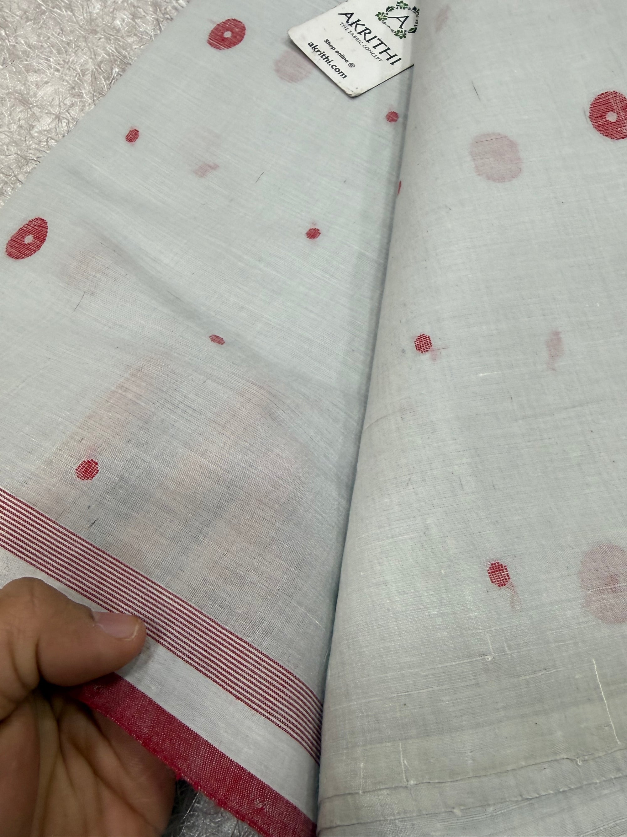 Handloom pure cotton Bengal jamdani fabric