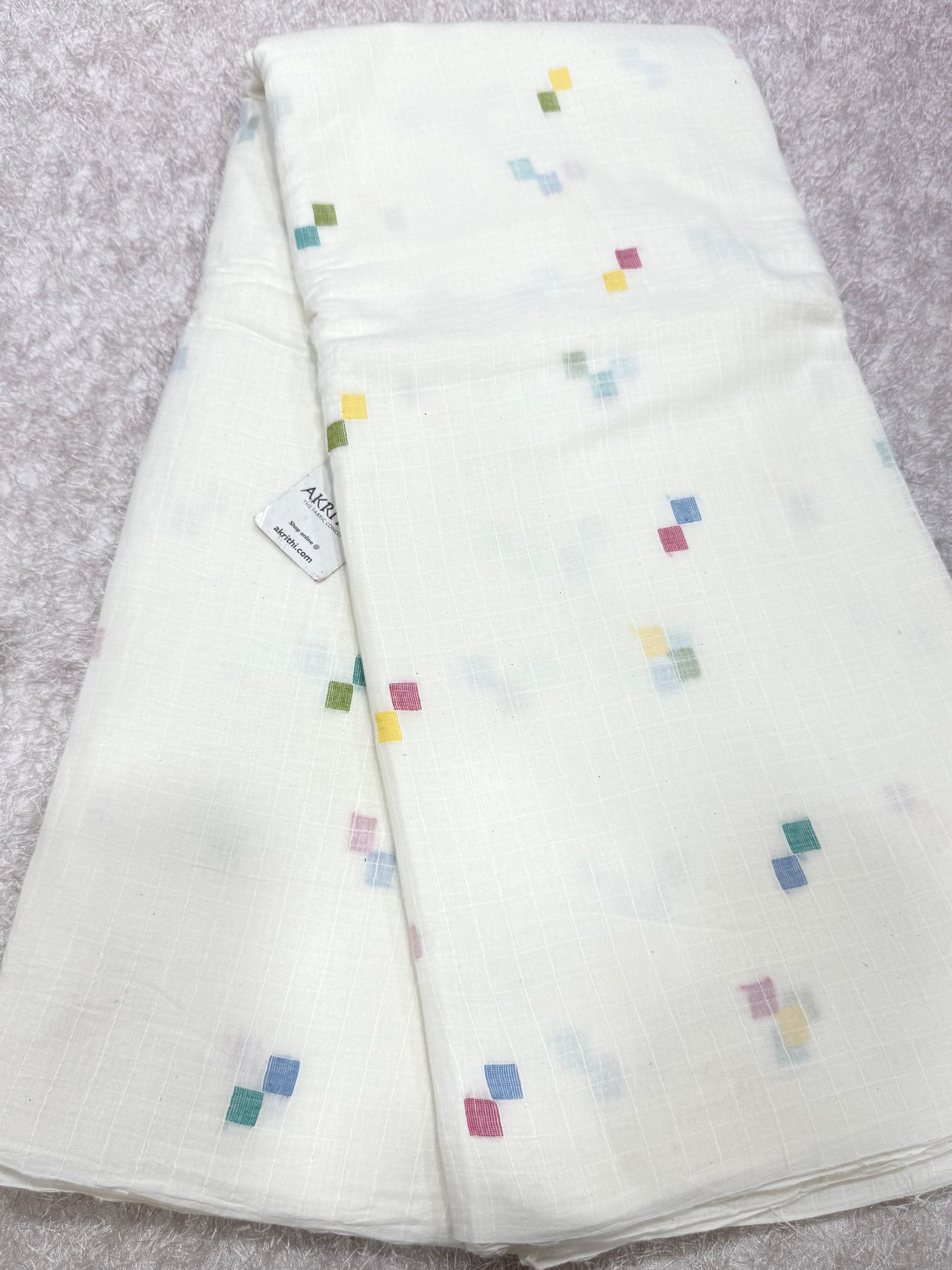 Handloom pure cotton Bengal jamdani fabric