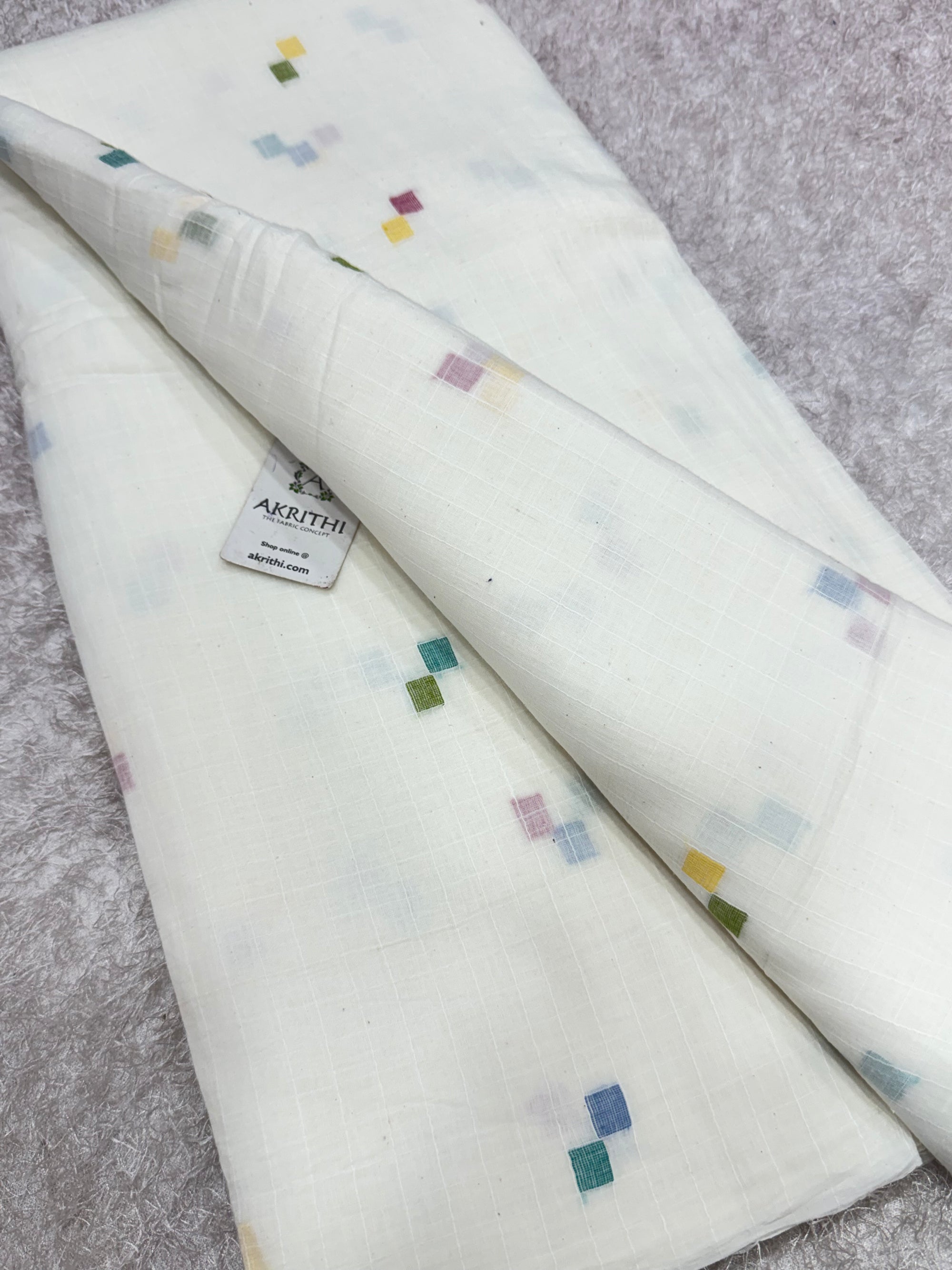 Handloom pure cotton Bengal jamdani fabric