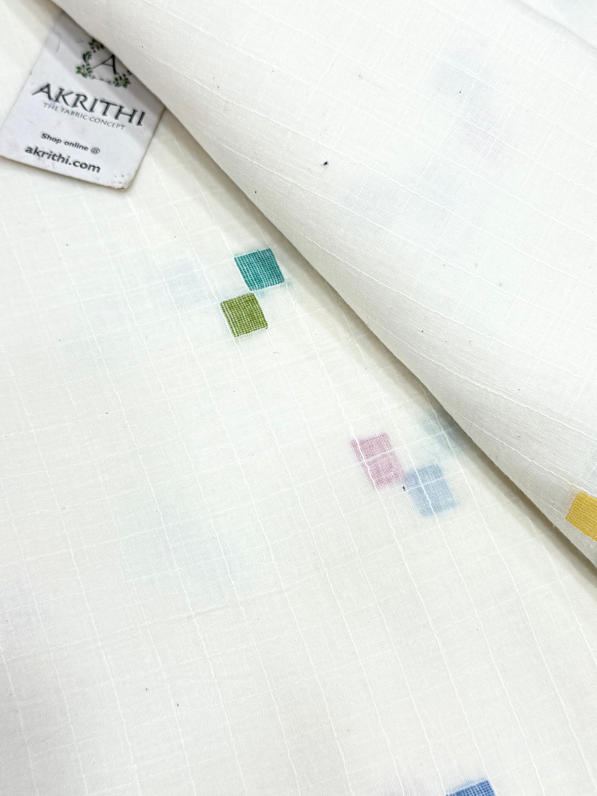 Handloom pure cotton Bengal jamdani fabric