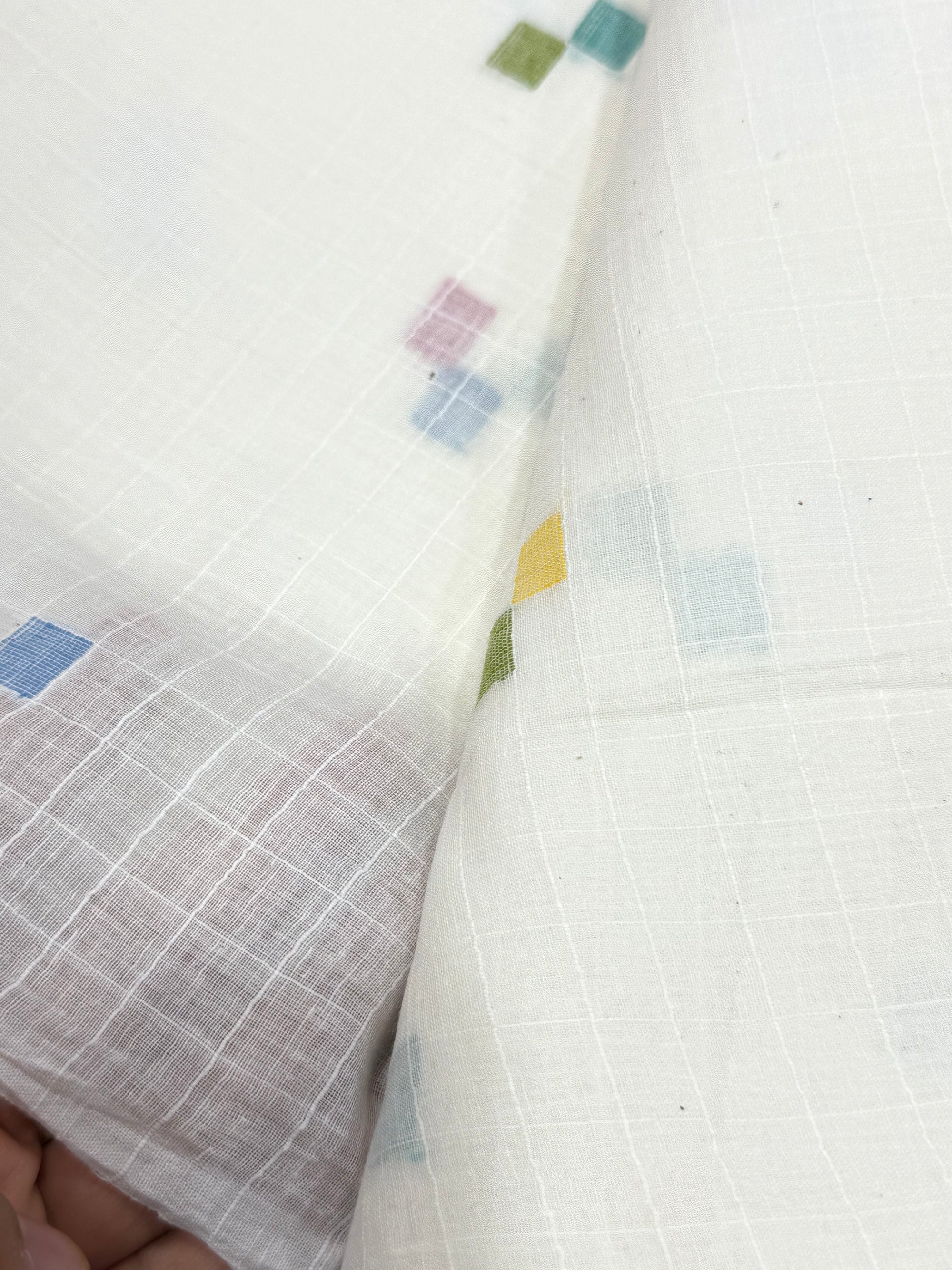 Handloom pure cotton Bengal jamdani fabric