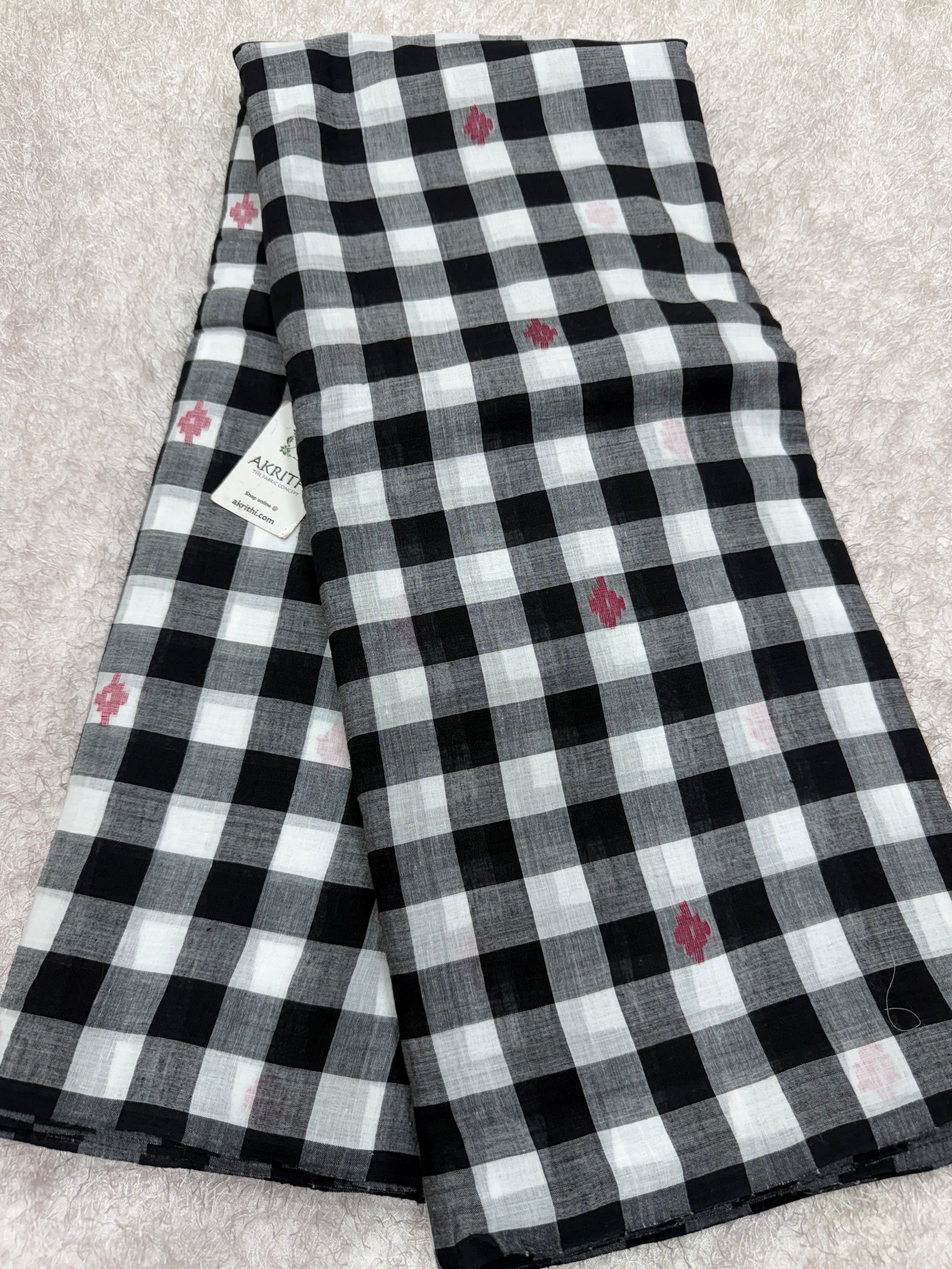 Handloom pure cotton Bengal jamdani fabric